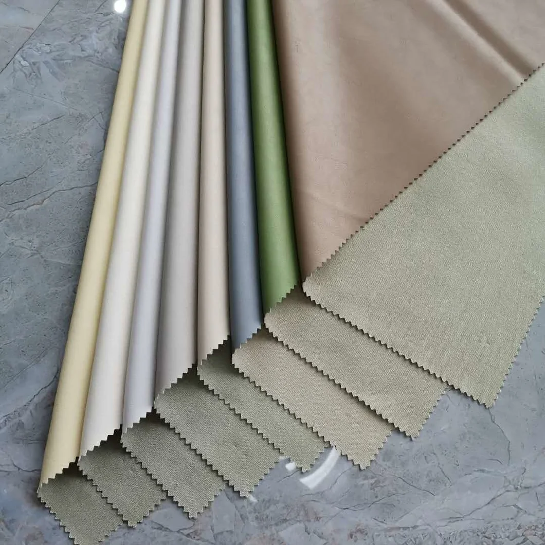 High Quality Synthetic PU Leather with Viscose Backing Fabric for Garment