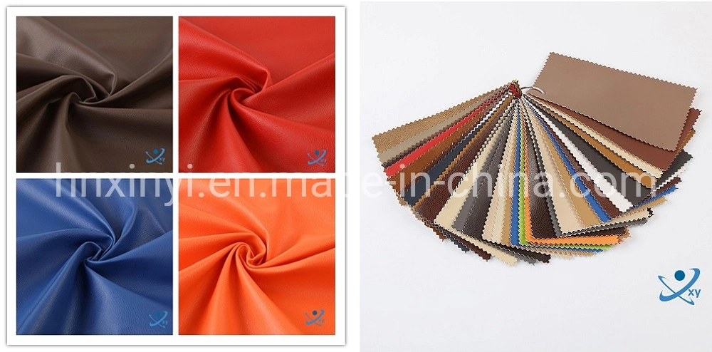 China Supply High Quality PU Artificial Leather for Making Sofa Fabric and Handbag Fabric/Polyester Fabric