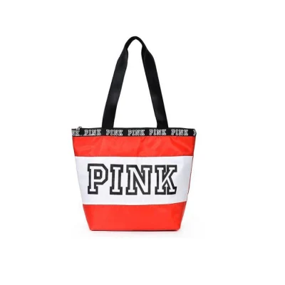 Bolsa de lona rosa de gran capacidad, bolso de mano, portátil, impermeable, almacenamiento, deporte, gimnasio, bolsa de viaje para mujer