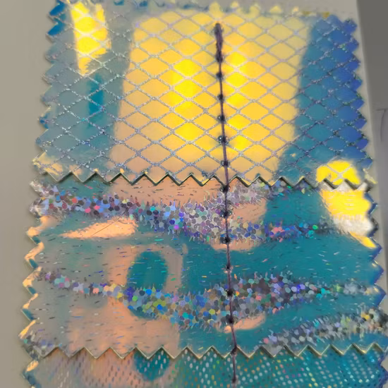 Flocado de cuero sintético de PU con tejido de respaldo de viscosa para prendas de vestir