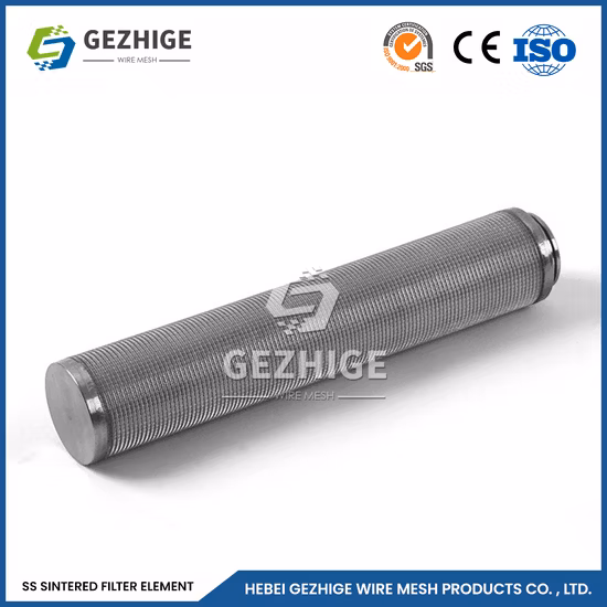 Fabricantes de filtros perforados sinterizados Gezhige Cartucho de filtro de aire de interfaz 220 China 2-6 pisos Malla de filtro sinterizado 316L